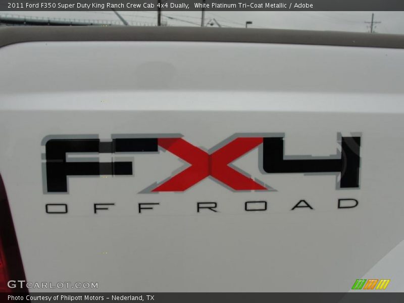 White Platinum Tri-Coat Metallic / Adobe 2011 Ford F350 Super Duty King Ranch Crew Cab 4x4 Dually