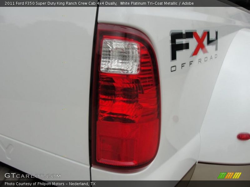 White Platinum Tri-Coat Metallic / Adobe 2011 Ford F350 Super Duty King Ranch Crew Cab 4x4 Dually