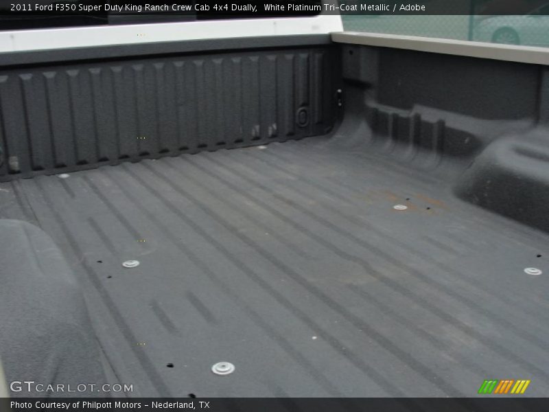 White Platinum Tri-Coat Metallic / Adobe 2011 Ford F350 Super Duty King Ranch Crew Cab 4x4 Dually