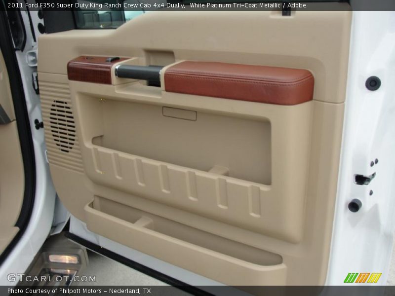 White Platinum Tri-Coat Metallic / Adobe 2011 Ford F350 Super Duty King Ranch Crew Cab 4x4 Dually