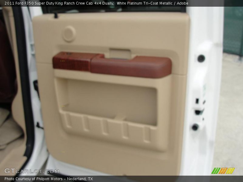 White Platinum Tri-Coat Metallic / Adobe 2011 Ford F350 Super Duty King Ranch Crew Cab 4x4 Dually