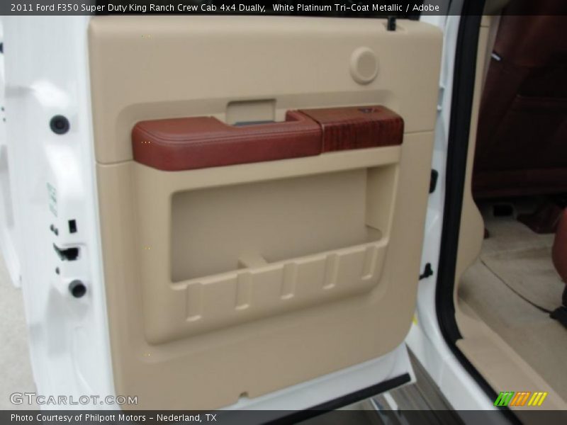 White Platinum Tri-Coat Metallic / Adobe 2011 Ford F350 Super Duty King Ranch Crew Cab 4x4 Dually