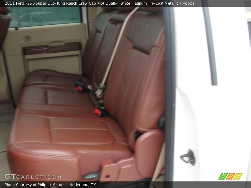White Platinum Tri-Coat Metallic / Adobe 2011 Ford F350 Super Duty King Ranch Crew Cab 4x4 Dually