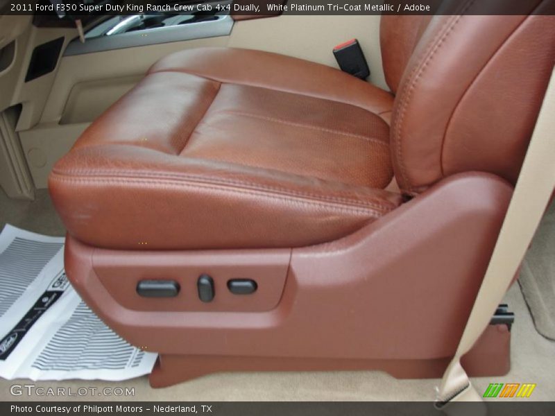 White Platinum Tri-Coat Metallic / Adobe 2011 Ford F350 Super Duty King Ranch Crew Cab 4x4 Dually