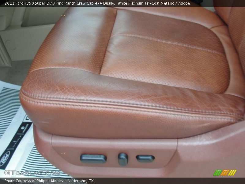 White Platinum Tri-Coat Metallic / Adobe 2011 Ford F350 Super Duty King Ranch Crew Cab 4x4 Dually