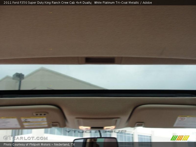 White Platinum Tri-Coat Metallic / Adobe 2011 Ford F350 Super Duty King Ranch Crew Cab 4x4 Dually