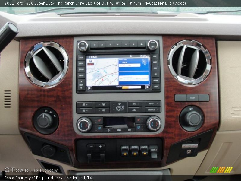 White Platinum Tri-Coat Metallic / Adobe 2011 Ford F350 Super Duty King Ranch Crew Cab 4x4 Dually