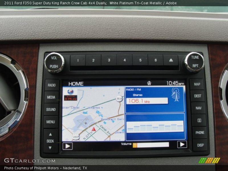 White Platinum Tri-Coat Metallic / Adobe 2011 Ford F350 Super Duty King Ranch Crew Cab 4x4 Dually