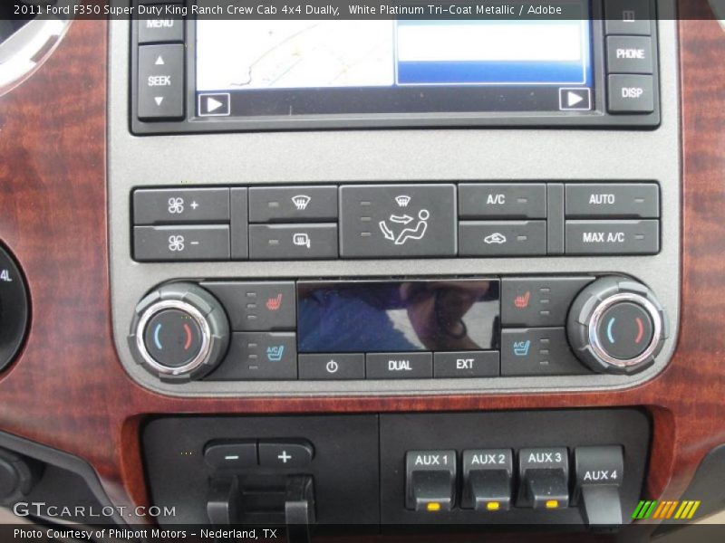 White Platinum Tri-Coat Metallic / Adobe 2011 Ford F350 Super Duty King Ranch Crew Cab 4x4 Dually