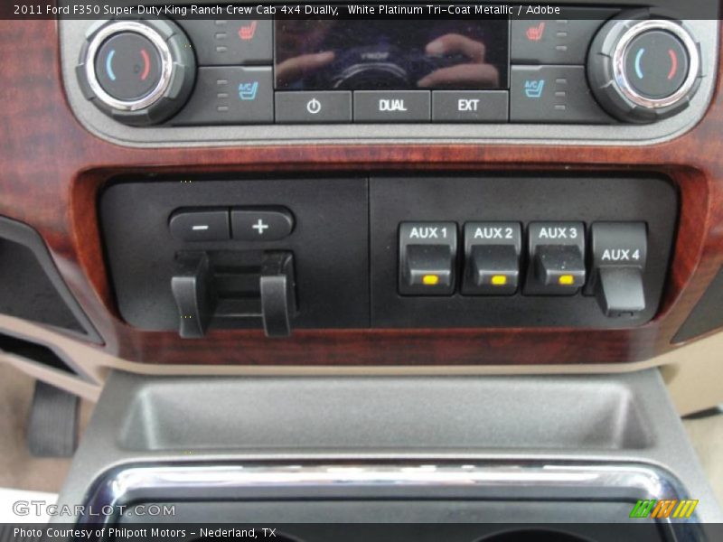 White Platinum Tri-Coat Metallic / Adobe 2011 Ford F350 Super Duty King Ranch Crew Cab 4x4 Dually