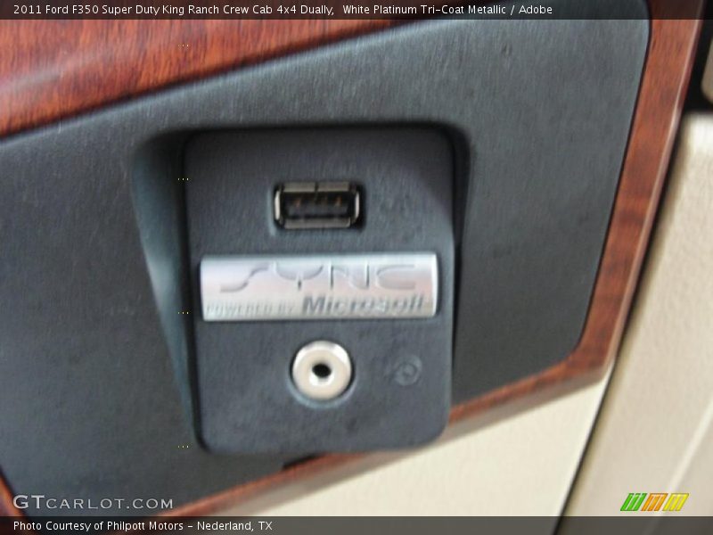 White Platinum Tri-Coat Metallic / Adobe 2011 Ford F350 Super Duty King Ranch Crew Cab 4x4 Dually