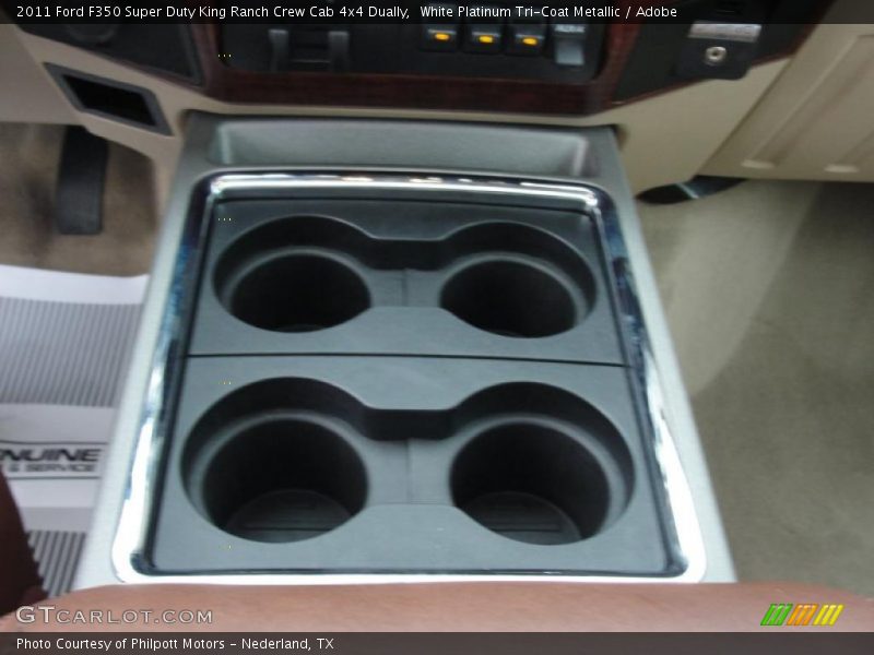 White Platinum Tri-Coat Metallic / Adobe 2011 Ford F350 Super Duty King Ranch Crew Cab 4x4 Dually