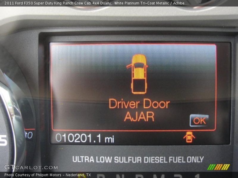 White Platinum Tri-Coat Metallic / Adobe 2011 Ford F350 Super Duty King Ranch Crew Cab 4x4 Dually