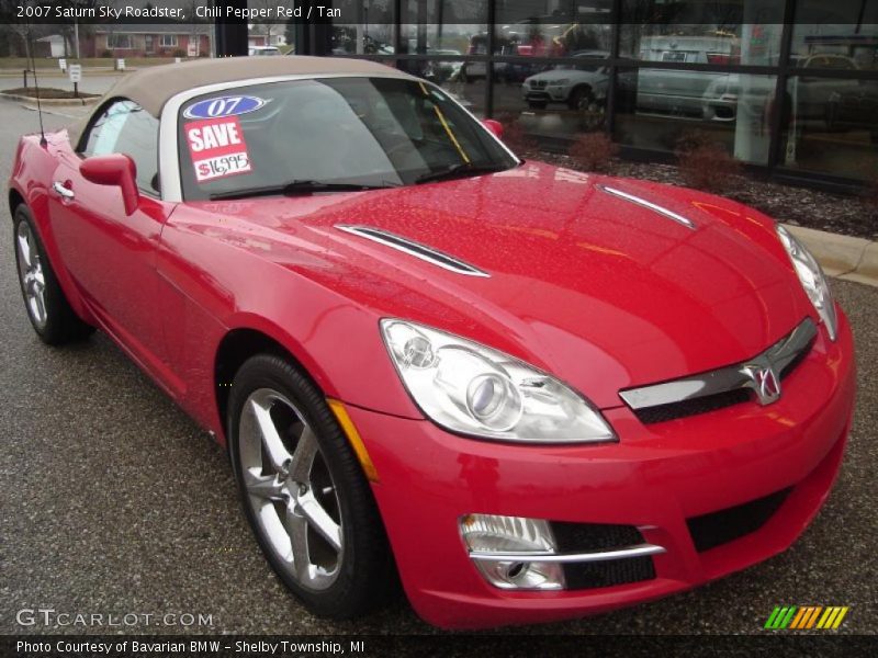 Chili Pepper Red / Tan 2007 Saturn Sky Roadster