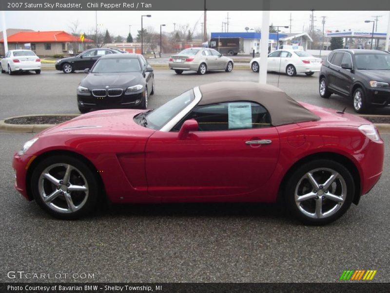 Chili Pepper Red / Tan 2007 Saturn Sky Roadster