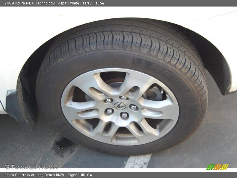 Aspen White Pearl / Taupe 2009 Acura MDX Technology