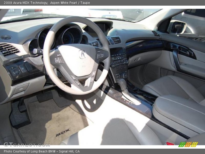 Aspen White Pearl / Taupe 2009 Acura MDX Technology