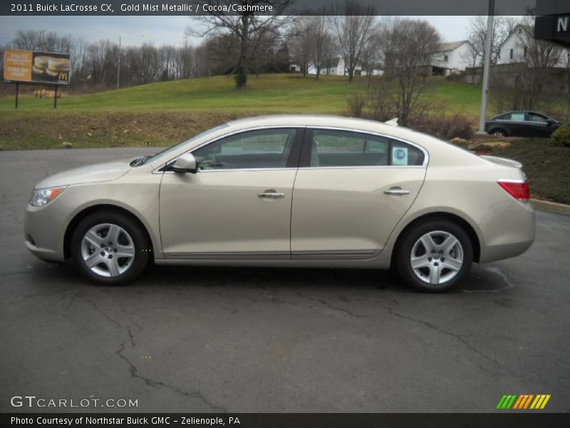 Gold Mist Metallic / Cocoa/Cashmere 2011 Buick LaCrosse CX