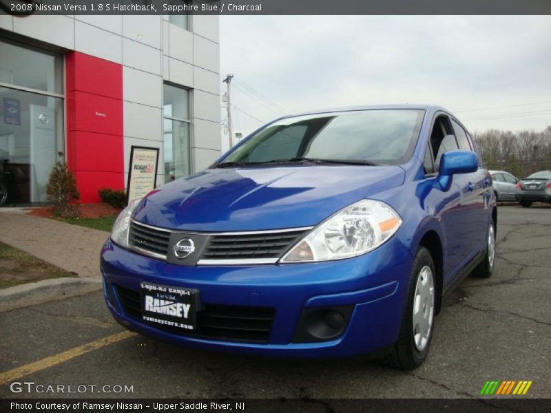 Sapphire Blue / Charcoal 2008 Nissan Versa 1.8 S Hatchback
