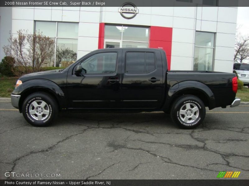 Super Black / Beige 2008 Nissan Frontier SE Crew Cab