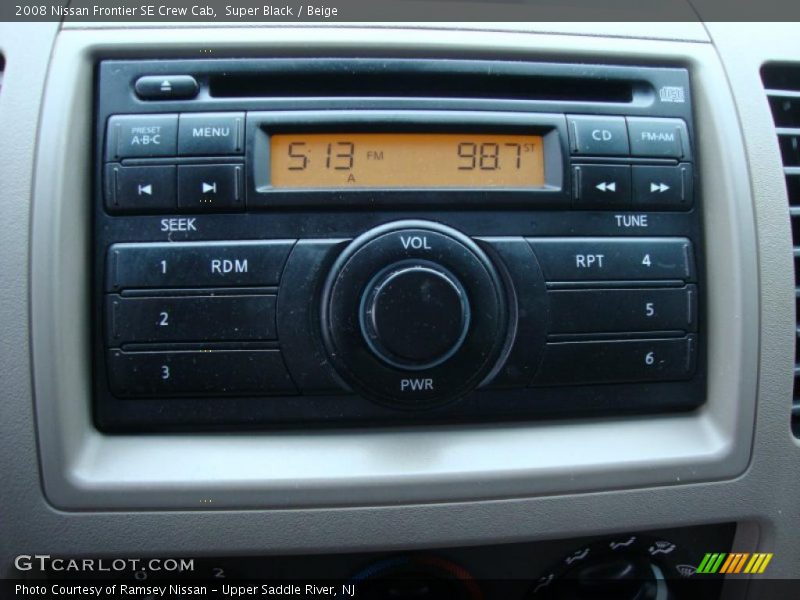 Super Black / Beige 2008 Nissan Frontier SE Crew Cab