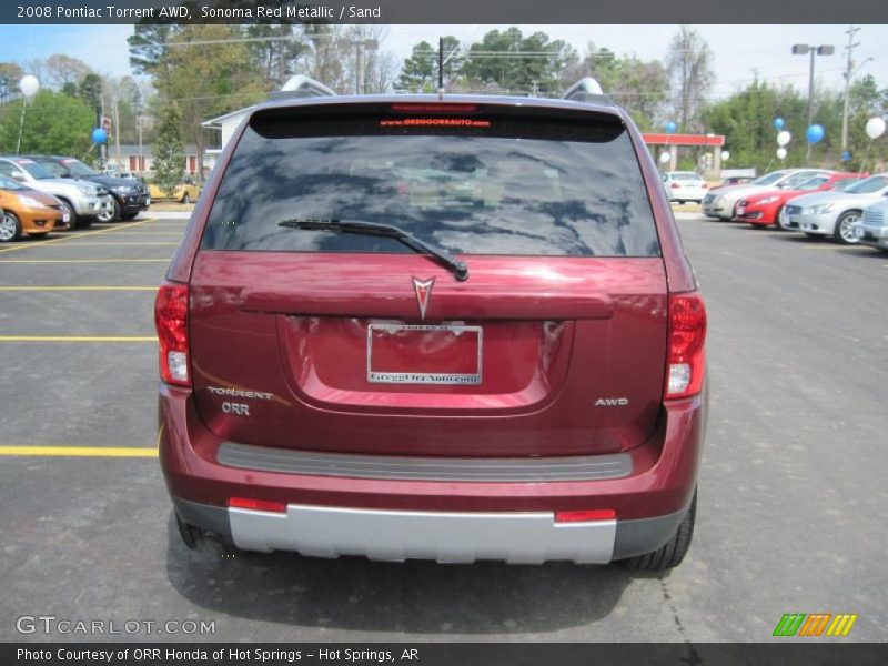 Sonoma Red Metallic / Sand 2008 Pontiac Torrent AWD