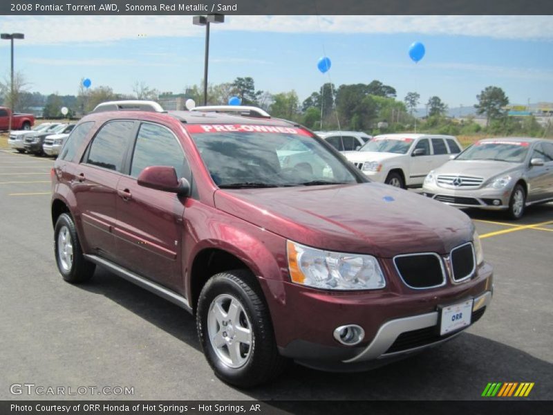 Sonoma Red Metallic / Sand 2008 Pontiac Torrent AWD