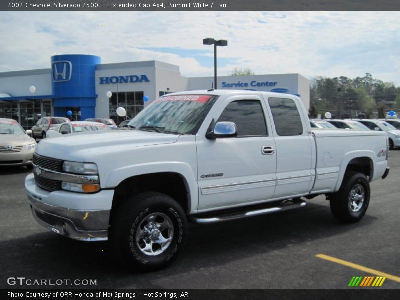 Summit White / Tan 2002 Chevrolet Silverado 2500 LT Extended Cab 4x4