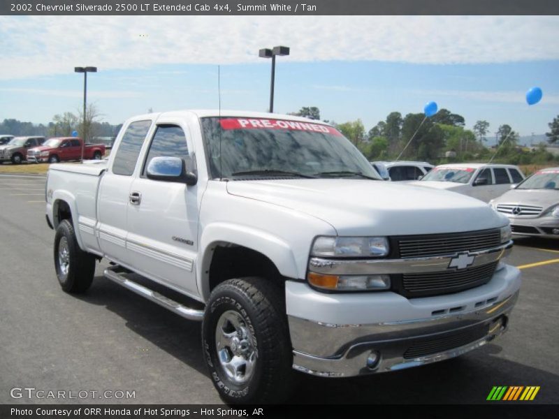 Summit White / Tan 2002 Chevrolet Silverado 2500 LT Extended Cab 4x4