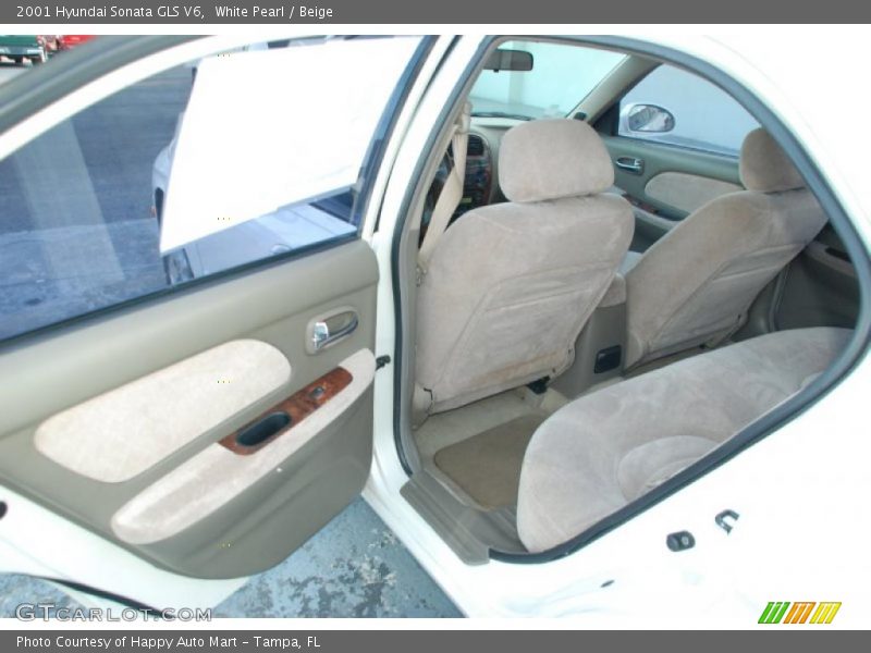 White Pearl / Beige 2001 Hyundai Sonata GLS V6