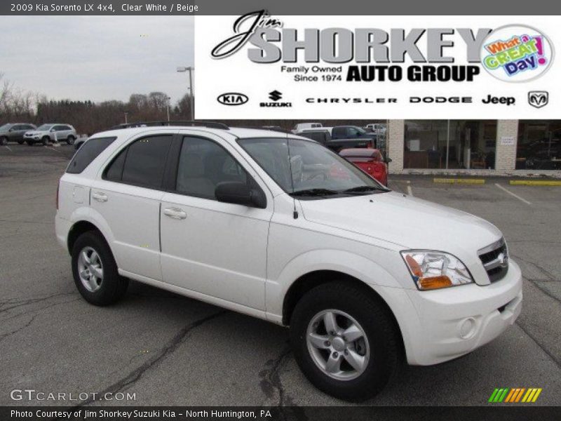 Clear White / Beige 2009 Kia Sorento LX 4x4