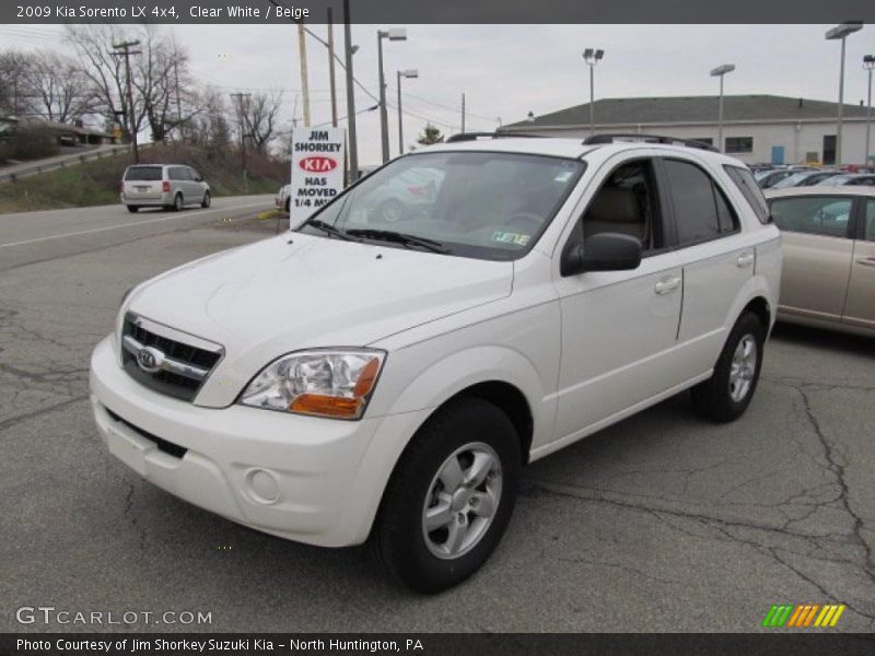 Clear White / Beige 2009 Kia Sorento LX 4x4