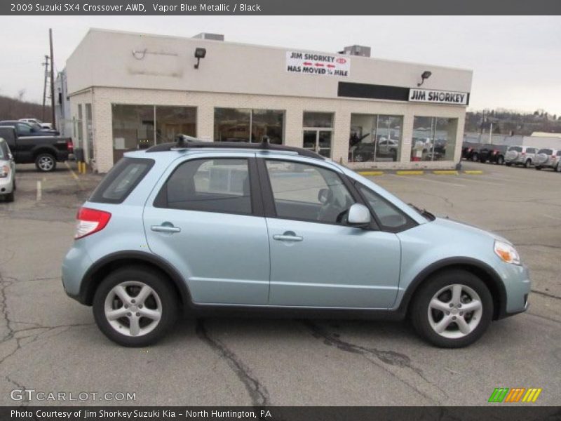 Vapor Blue Metallic / Black 2009 Suzuki SX4 Crossover AWD