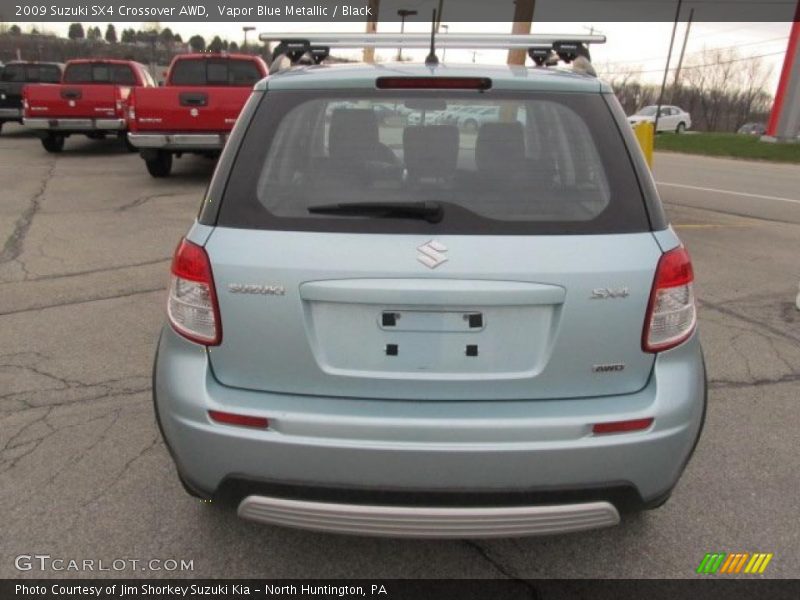 Vapor Blue Metallic / Black 2009 Suzuki SX4 Crossover AWD