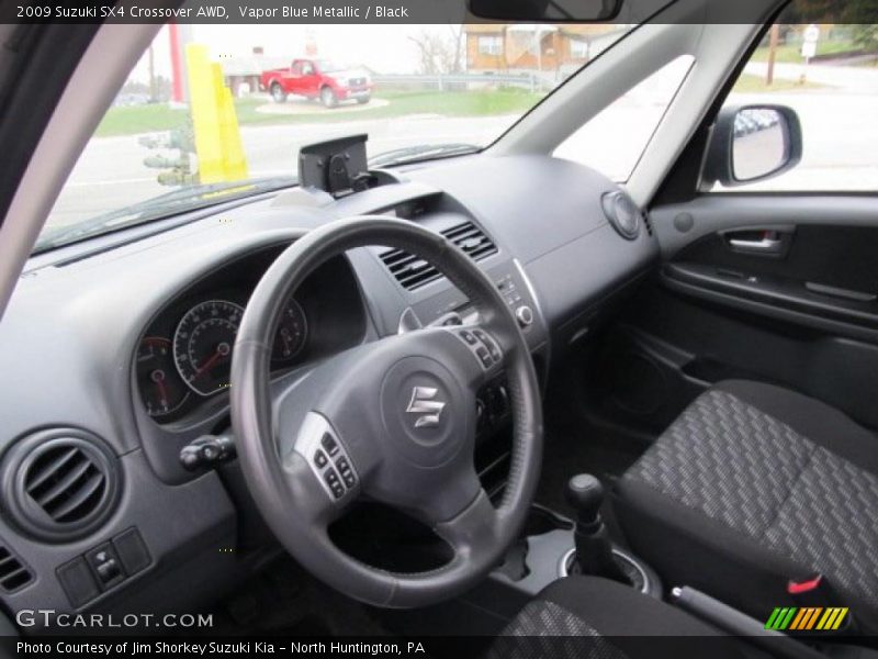 Vapor Blue Metallic / Black 2009 Suzuki SX4 Crossover AWD