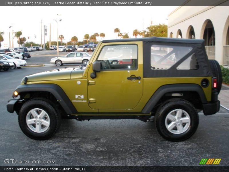 Rescue Green Metallic / Dark Slate Gray/Medium Slate Gray 2008 Jeep Wrangler X 4x4