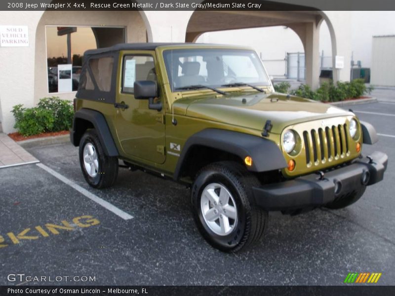 Rescue Green Metallic / Dark Slate Gray/Medium Slate Gray 2008 Jeep Wrangler X 4x4