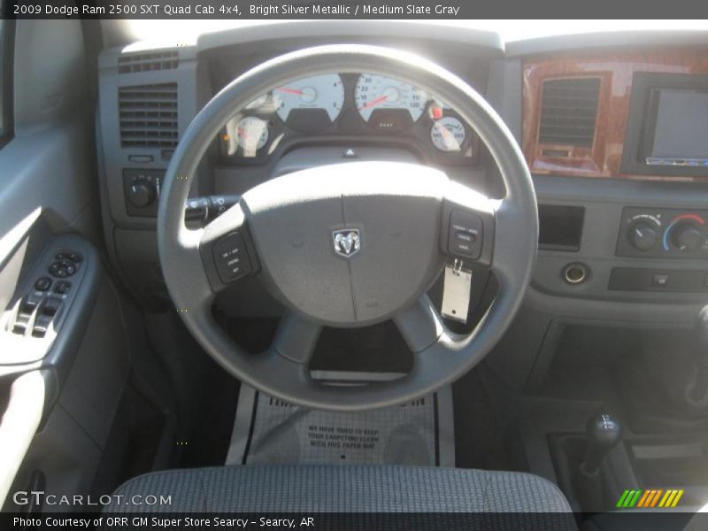 Bright Silver Metallic / Medium Slate Gray 2009 Dodge Ram 2500 SXT Quad Cab 4x4