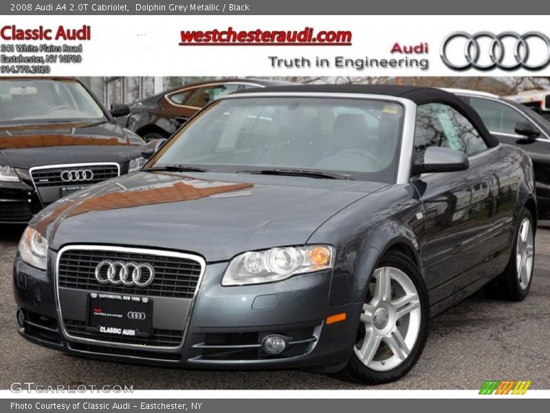 Dolphin Grey Metallic / Black 2008 Audi A4 2.0T Cabriolet