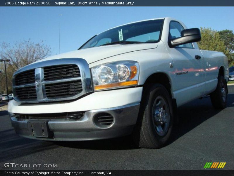 Bright White / Medium Slate Gray 2006 Dodge Ram 2500 SLT Regular Cab