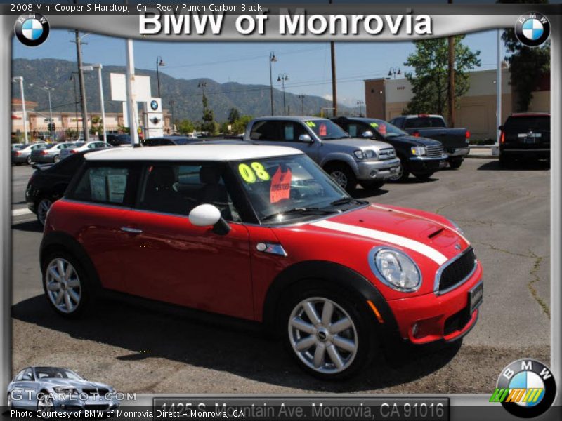 Chili Red / Punch Carbon Black 2008 Mini Cooper S Hardtop