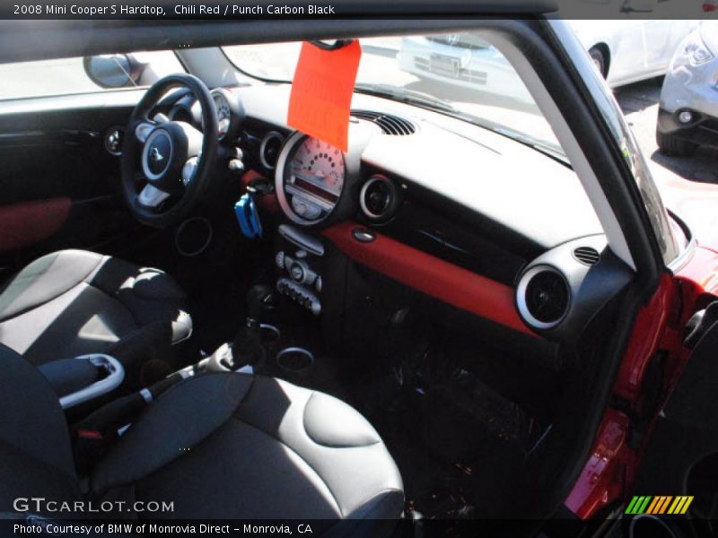 Chili Red / Punch Carbon Black 2008 Mini Cooper S Hardtop