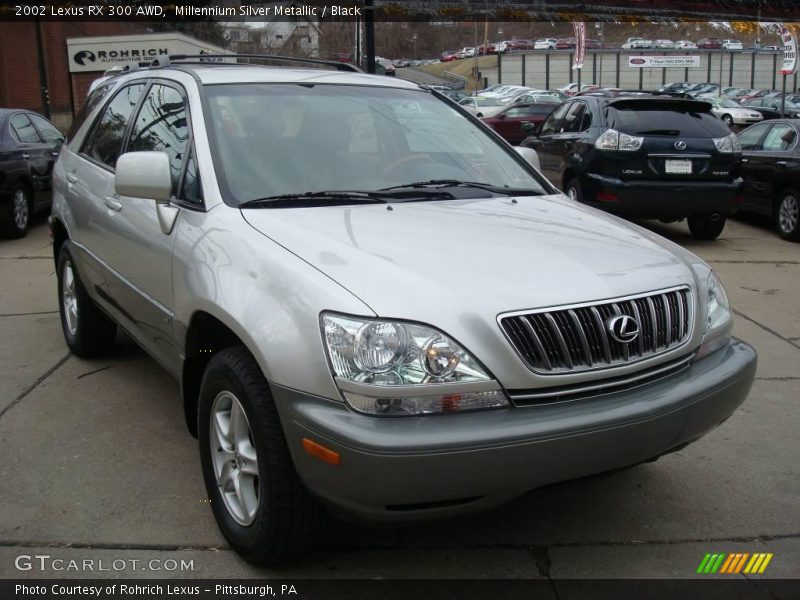 Millennium Silver Metallic / Black 2002 Lexus RX 300 AWD