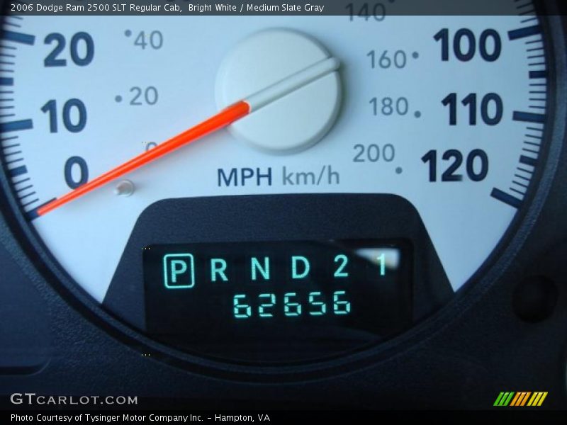 Bright White / Medium Slate Gray 2006 Dodge Ram 2500 SLT Regular Cab