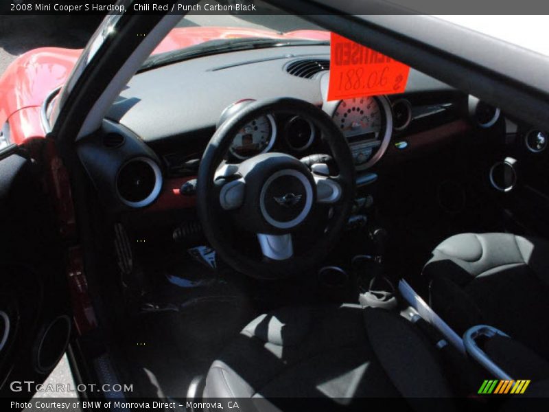 Chili Red / Punch Carbon Black 2008 Mini Cooper S Hardtop