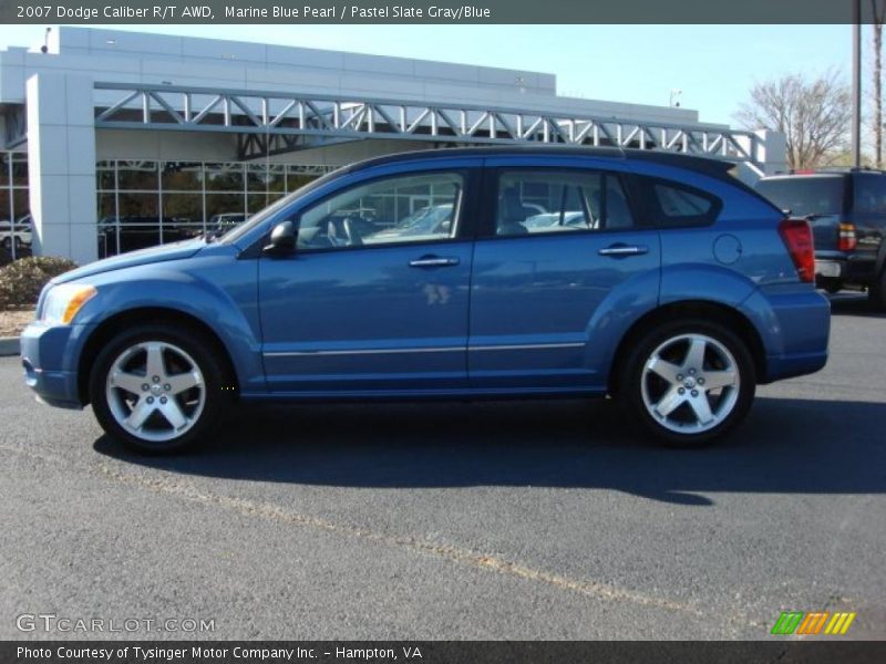 Marine Blue Pearl / Pastel Slate Gray/Blue 2007 Dodge Caliber R/T AWD