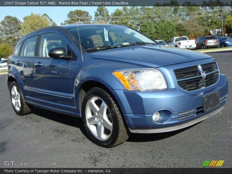 Marine Blue Pearl / Pastel Slate Gray/Blue 2007 Dodge Caliber R/T AWD