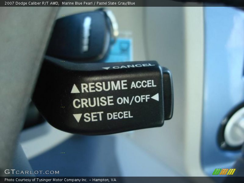Marine Blue Pearl / Pastel Slate Gray/Blue 2007 Dodge Caliber R/T AWD