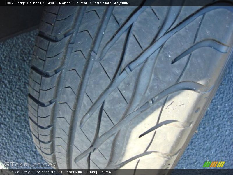 Marine Blue Pearl / Pastel Slate Gray/Blue 2007 Dodge Caliber R/T AWD