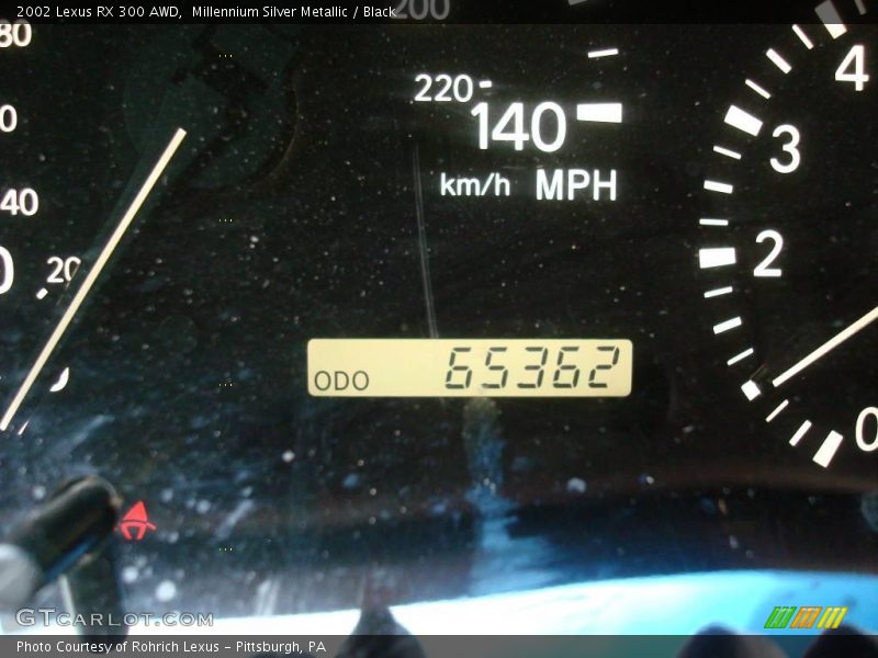 Millennium Silver Metallic / Black 2002 Lexus RX 300 AWD